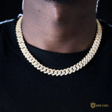 10mm 2-row Iced Cuban Chain In 18k Gold Plated ZUU KING