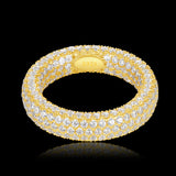 S925 Three Rows Zirconia Ring ZUU KING
