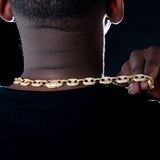 12mm Ice Pig Nose Cuban Chain In 18k Gold Plated ZUU KING