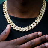 15.5mm 2022 New Baguette  Cuban Chain In 18k Gold Plated ZUU KING