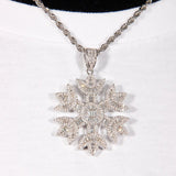 18k Gold Iced Snowflake Pendant ZUU KING