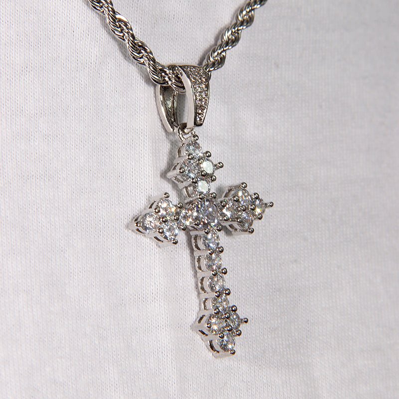 18k Gold  Micro-inlay Aaa Cz Cross Pendant ZUU KING