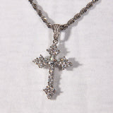 18k Gold  Micro-inlay Aaa Cz Cross Pendant ZUU KING