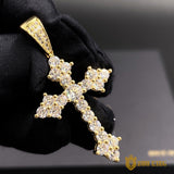 18k Gold  Micro-inlay Aaa Cz Cross Pendant ZUU KING