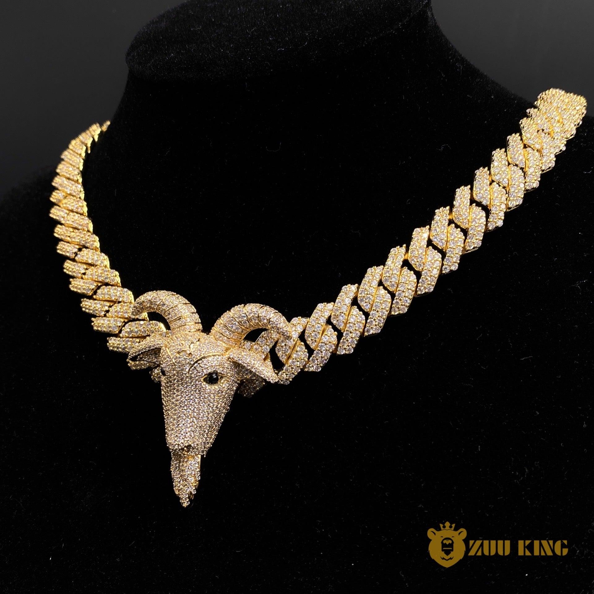 18k Gold Solid Bull Hip Hop Pendant ZUU KING