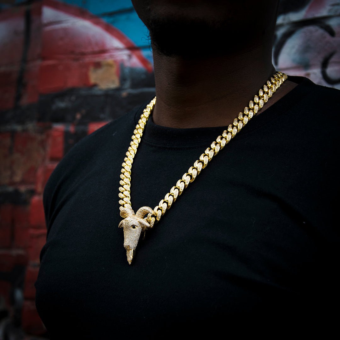 18k Gold Solid Bull Hip Hop Pendant ZUU KING