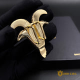 18k Gold Solid Bull Hip Hop Pendant ZUU KING