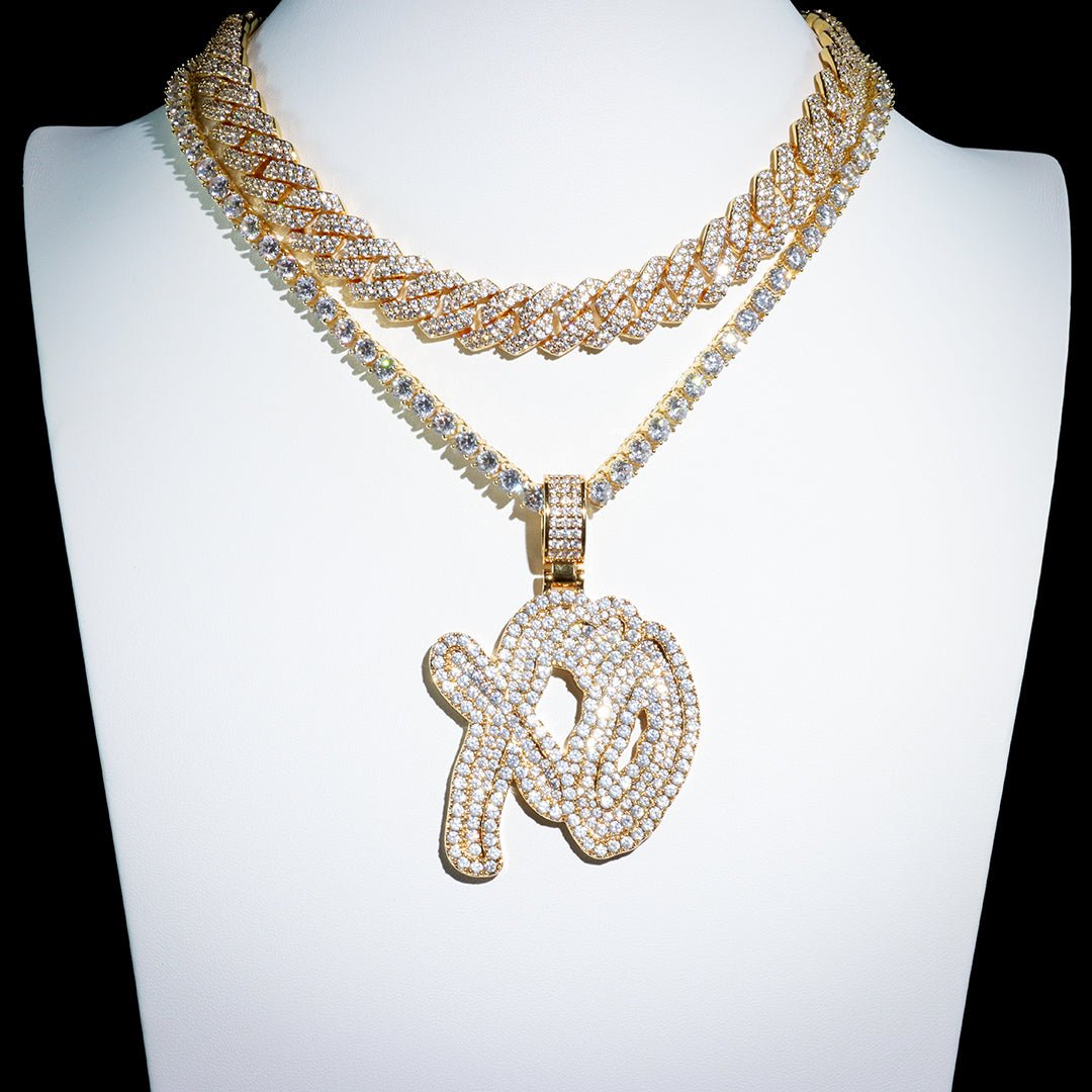 18k Gold Xo Pendant ZUU KING