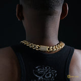 18mm 3-row Pointed Cuban Chain In 18k Gold ZUU KING