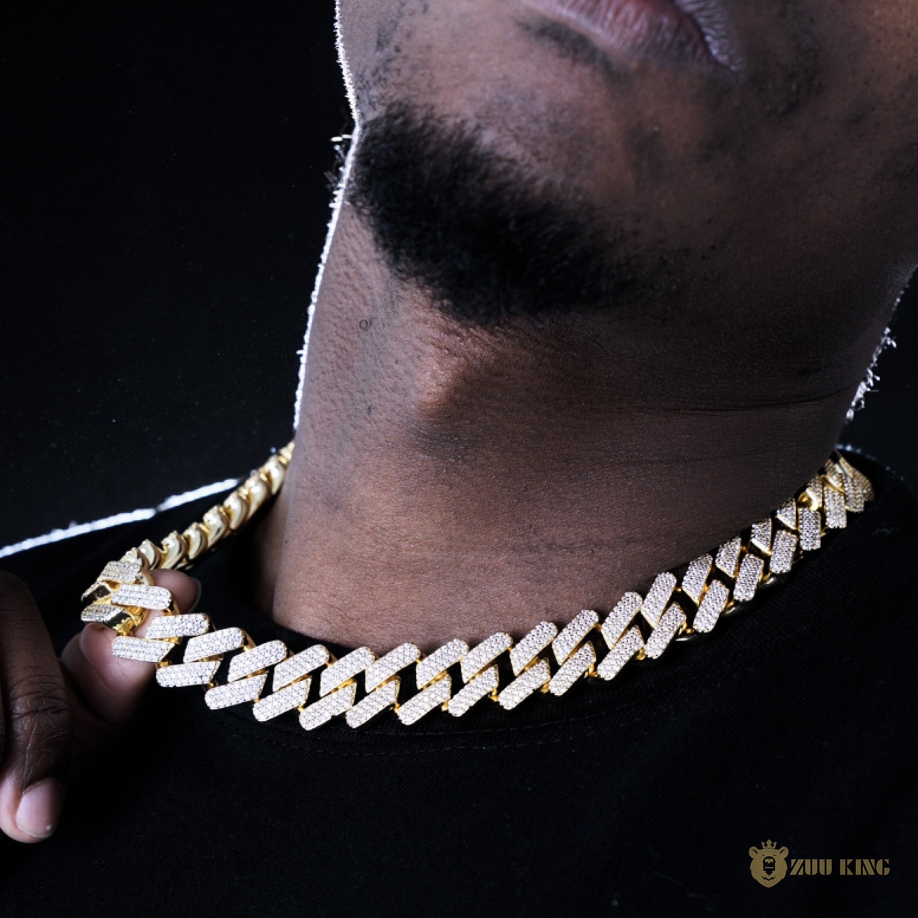 18mm 3-row Thickened Cuban Chain In 18k Gold ZUU KING