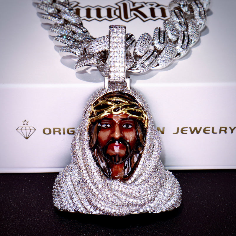 3d Enamel Painting Iced Jesus Pendant ZUU KING
