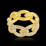 S925 Iced Chain Ring ZUU KING