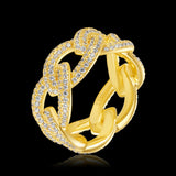 S925 Iced Chain Ring ZUU KING