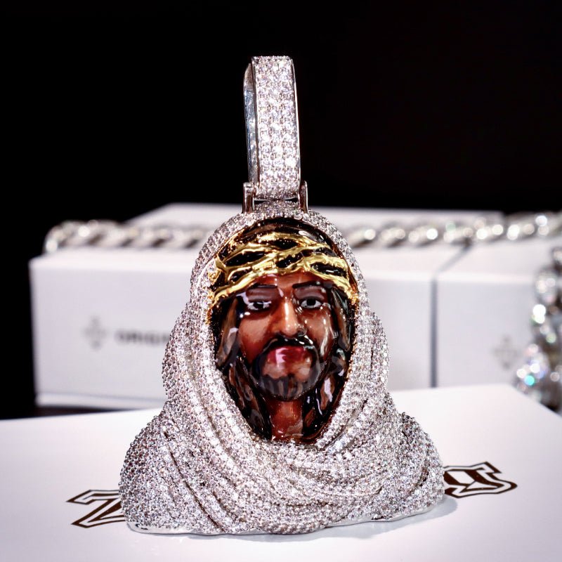 3d Enamel Painting Iced Jesus Pendant ZUU KING