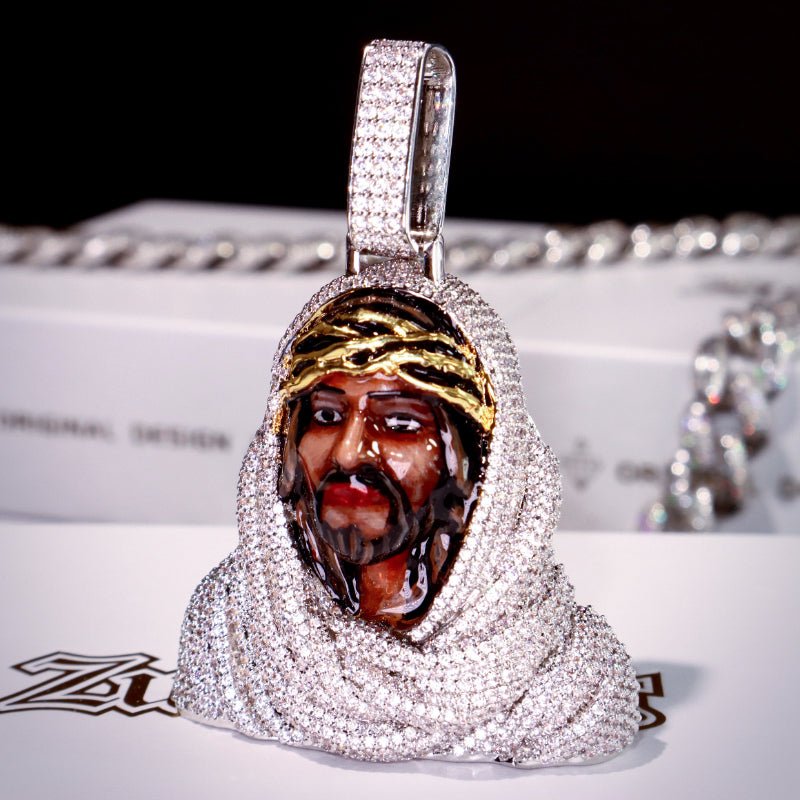 3d Enamel Painting Iced Jesus Pendant ZUU KING