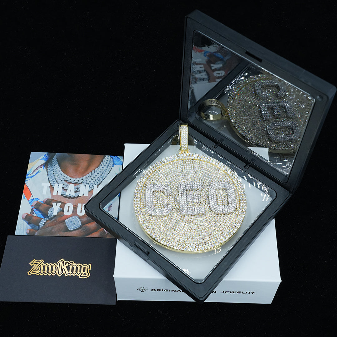 Custom 3d Big Disc Letter Pendant ZUUKING
