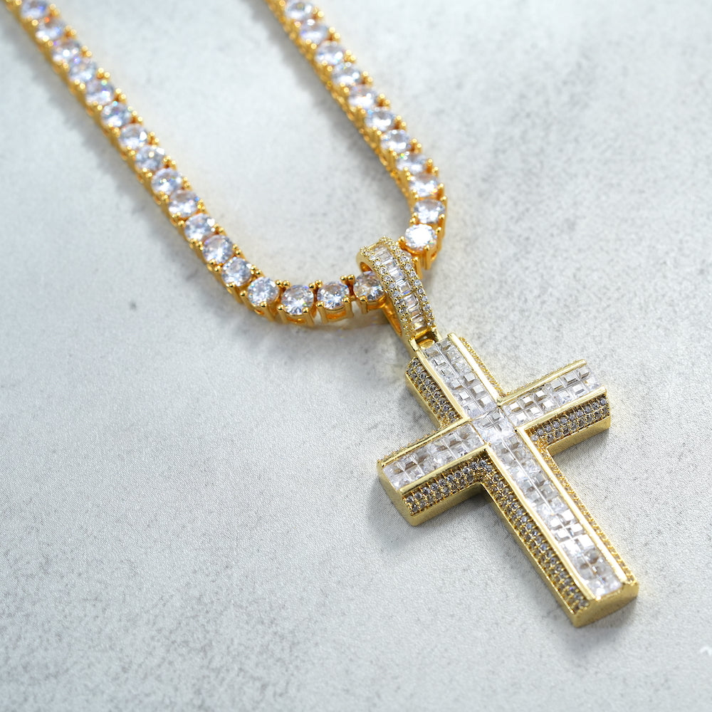 AAA CZ Cross Pendant ZUU KING