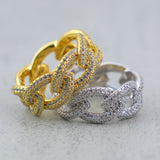 S925 Iced Chain Ring ZUU KING
