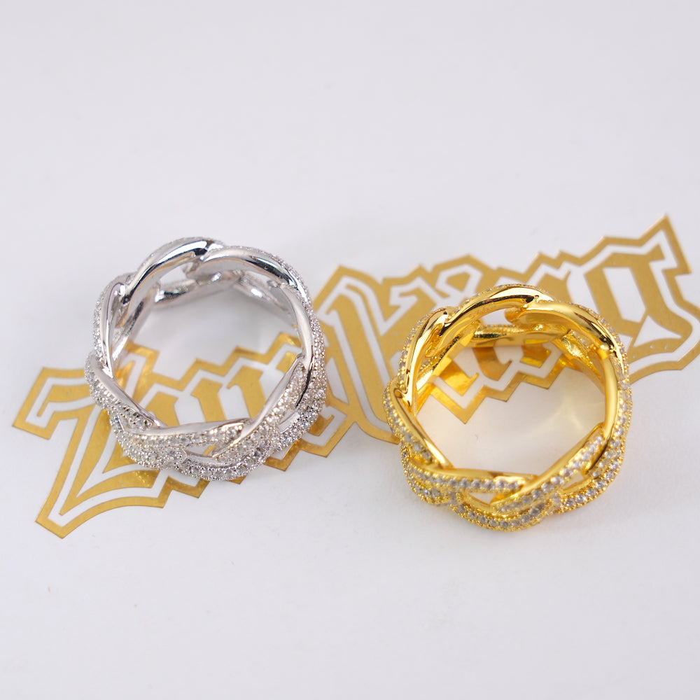 S925 Iced Chain Ring ZUU KING
