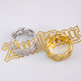 S925 Iced Chain Ring ZUU KING