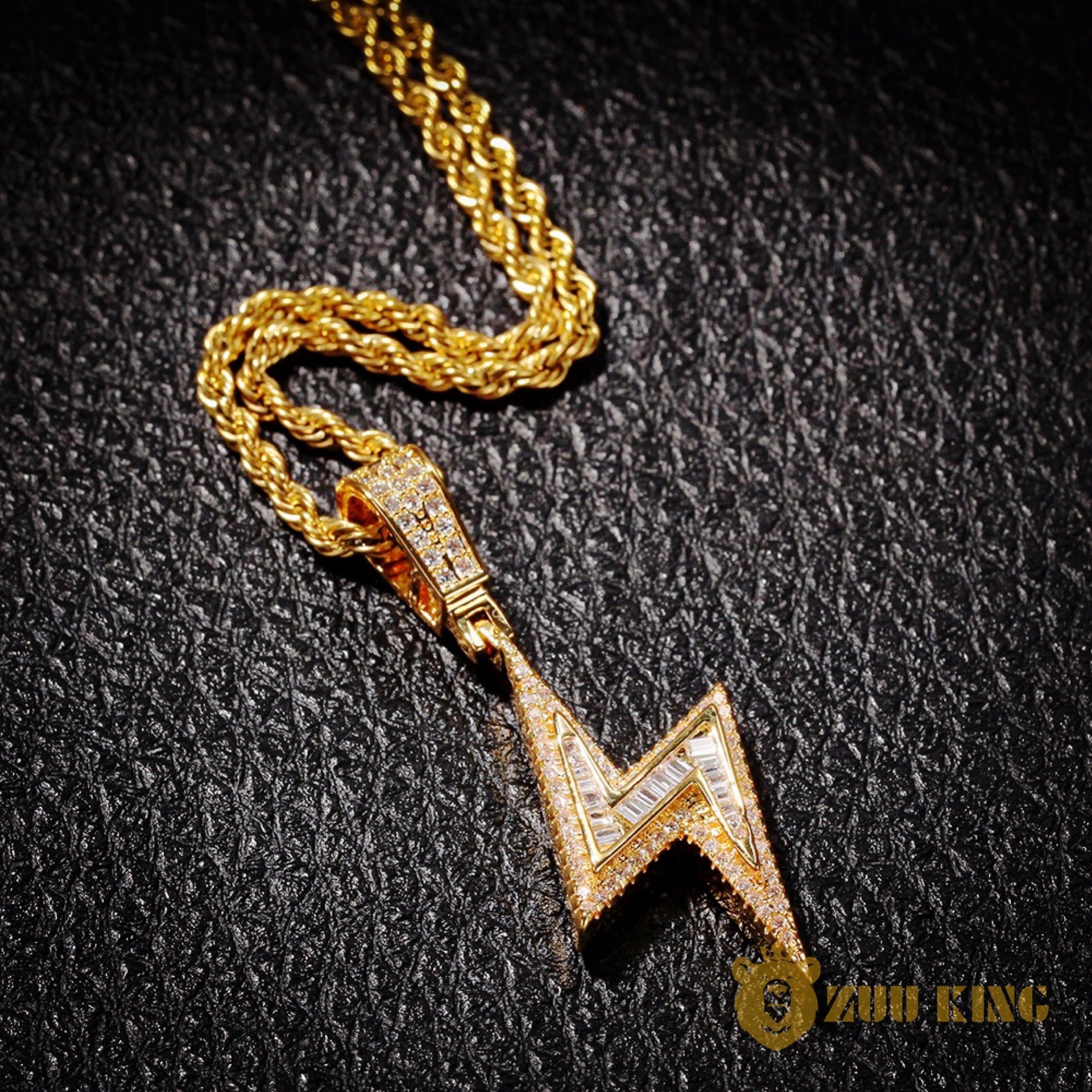 Baguette Iced Lightning Pendant ZUU KING