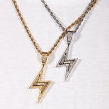 Baguette Iced Lightning Pendant ZUU KING