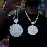 Custom Letter 3d Big Crown Disc Pendant ZUUKING