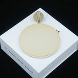 Custom Letter 3d Big Crown Disc Pendant ZUUKING