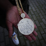 Custom Letter 3d Big Crown Disc Pendant ZUUKING