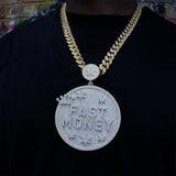 Custom Letter 3d Big Crown Disc Pendant ZUUKING