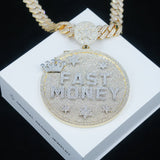 Custom Letter 3d Big Crown Disc Pendant ZUUKING