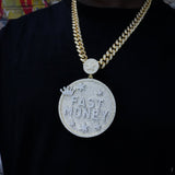 Custom Letter 3d Big Crown Disc Pendant ZUUKING