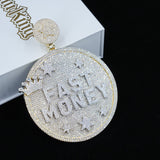 Custom Letter 3d Big Crown Disc Pendant ZUUKING