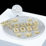 Custom Letter 3d Big Crown Disc Pendant ZUUKING