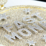 Custom Letter 3d Big Crown Disc Pendant ZUUKING