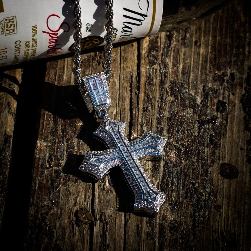 Iced 3d Solid Cross Pendant ZUU KING