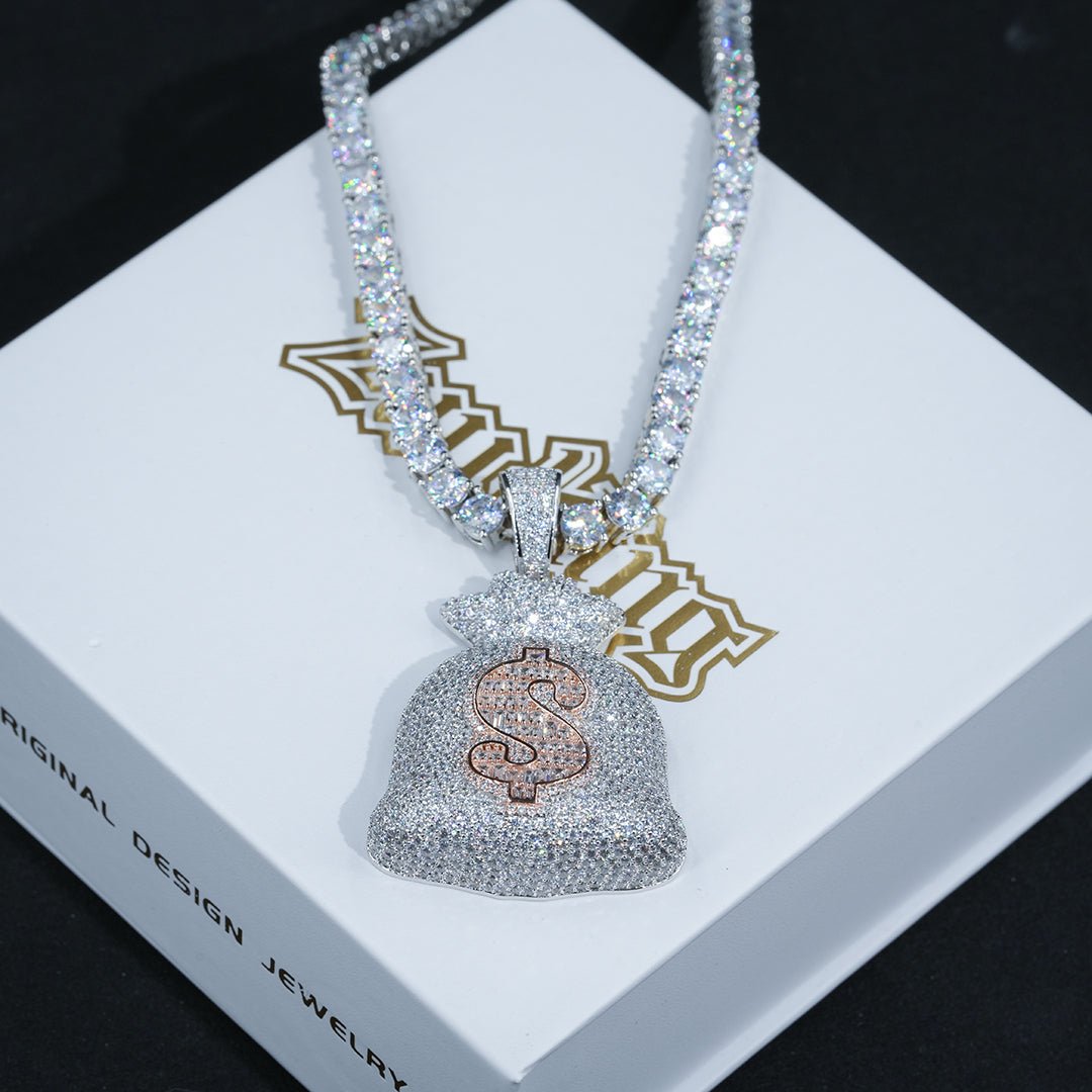 Iced Money Bag Pendant ZUU KING