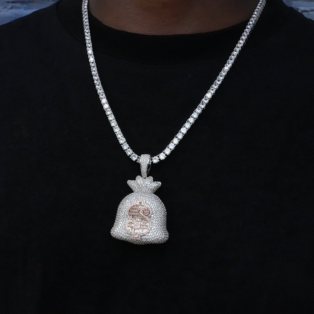 Iced Money Bag Pendant ZUU KING