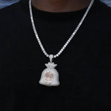 Iced Money Bag Pendant ZUU KING