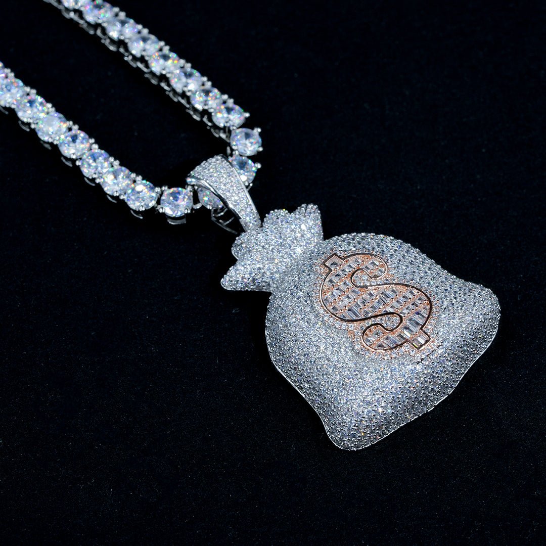 Iced Money Bag Pendant ZUU KING