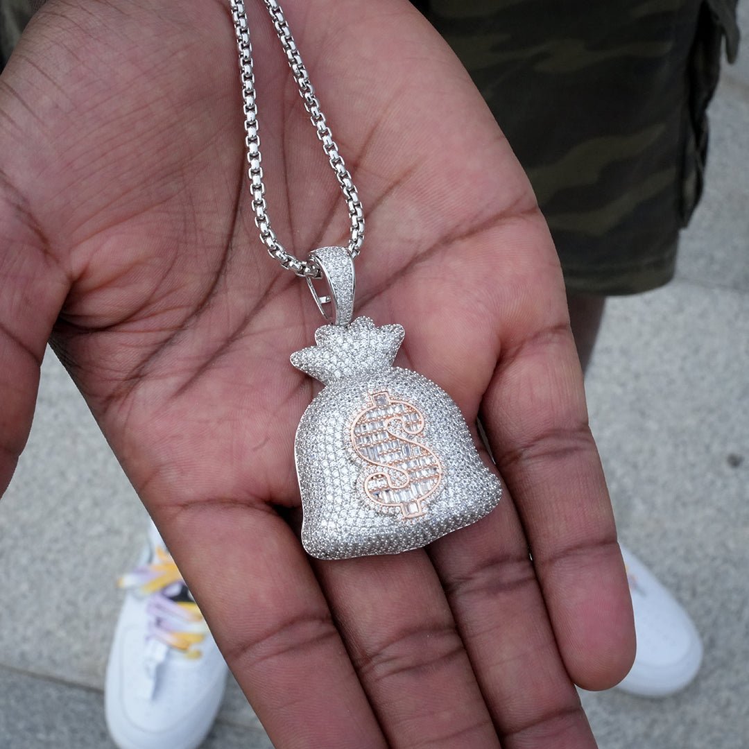 Iced Money Bag Pendant ZUU KING