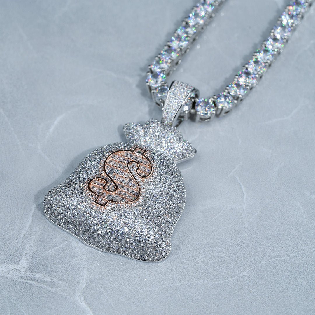 Iced Money Bag Pendant ZUU KING