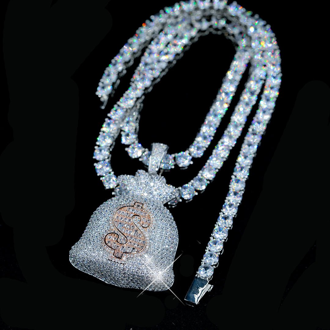 Iced Money Bag Pendant ZUU KING