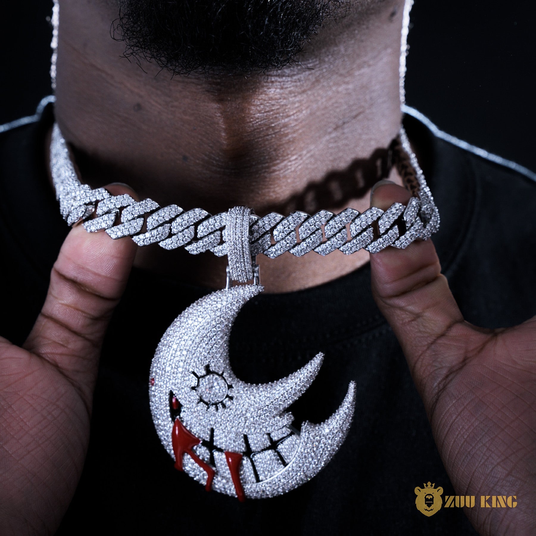 Iced Moon Pendant ZUU KING