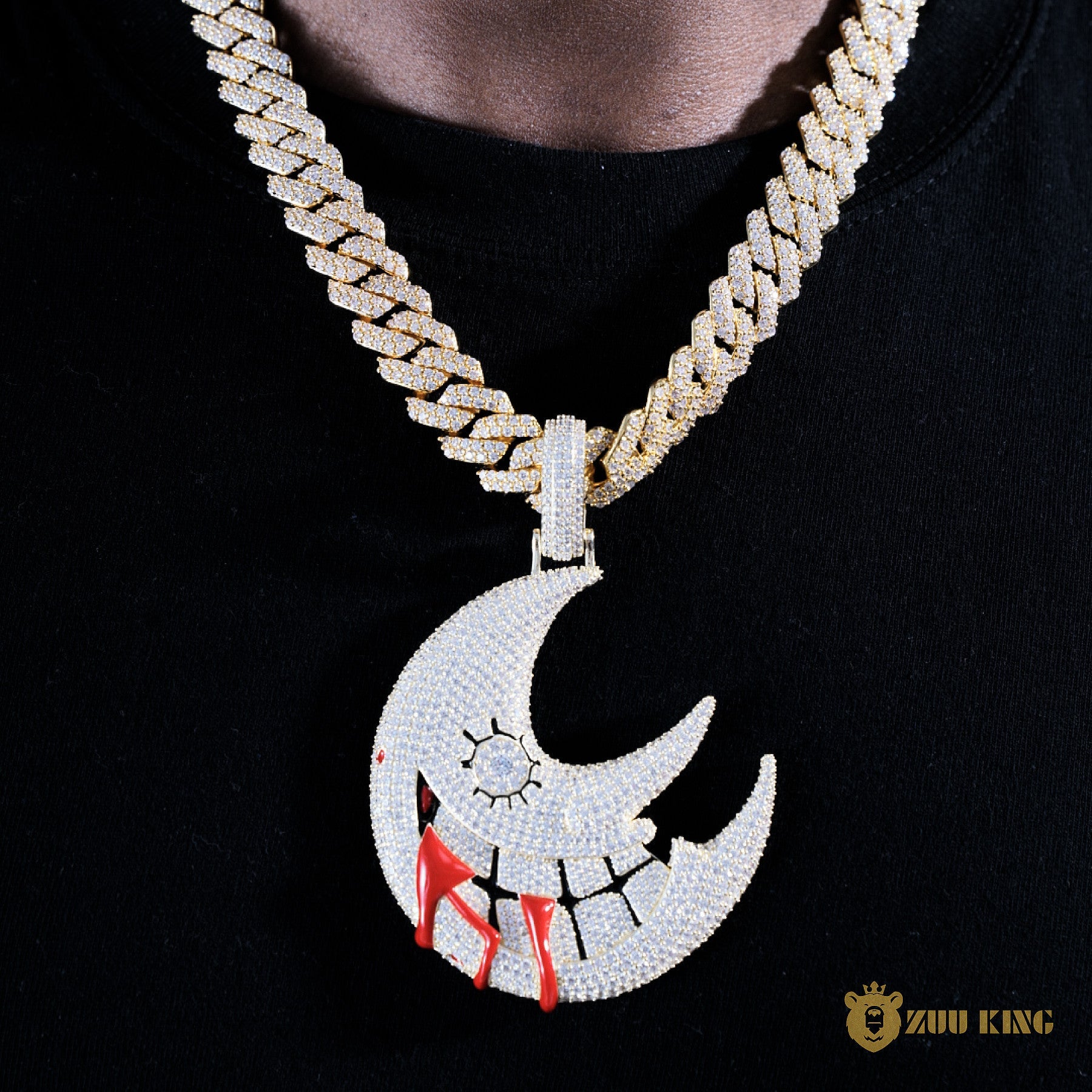 Iced Moon Pendant ZUU KING
