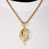 Iced Praying Hand Blingbling Pendant ZUU KING