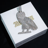 Iced Solid Owl Pendant ZUU KING