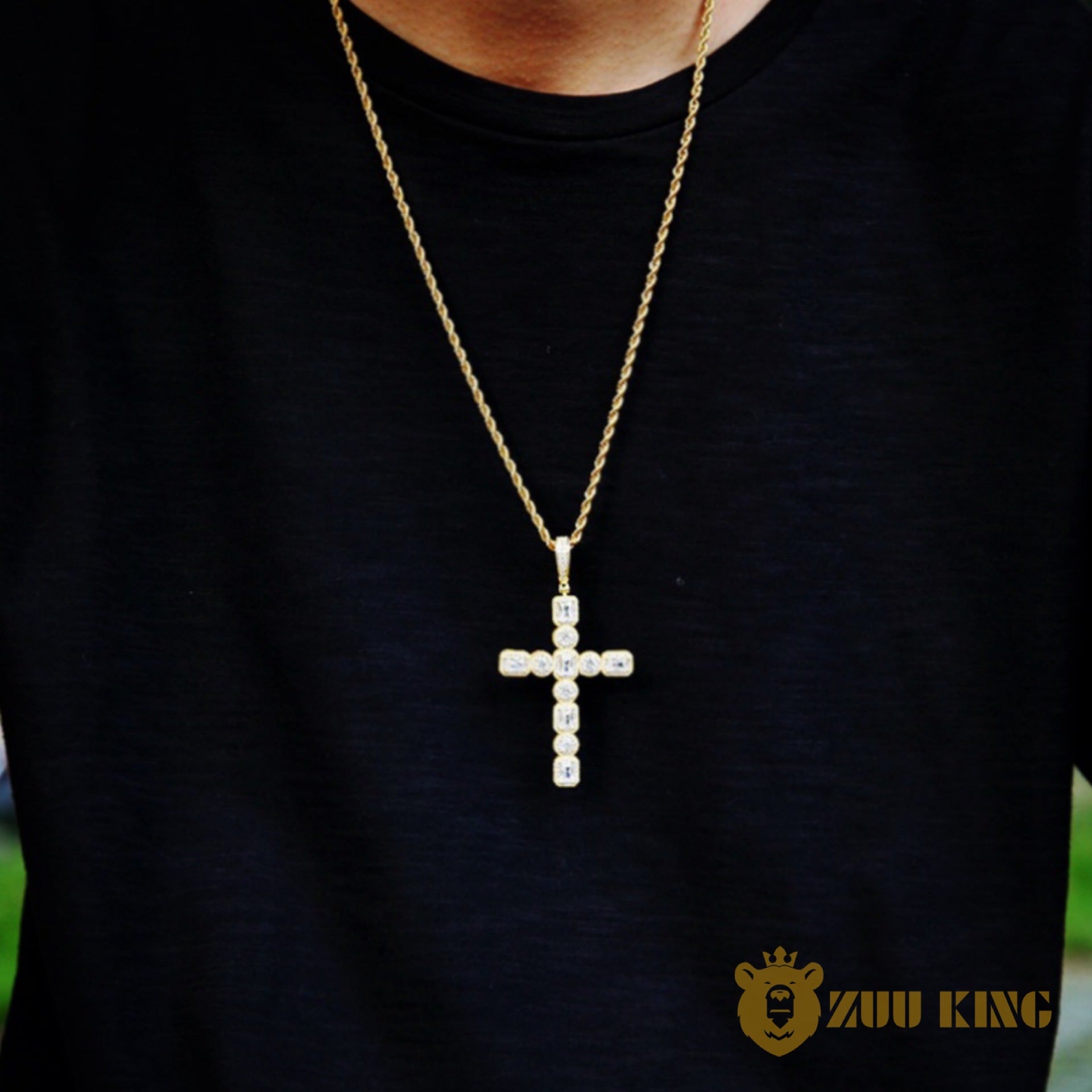 New Iced Aaa Cz Cross Pendant ZUU KING