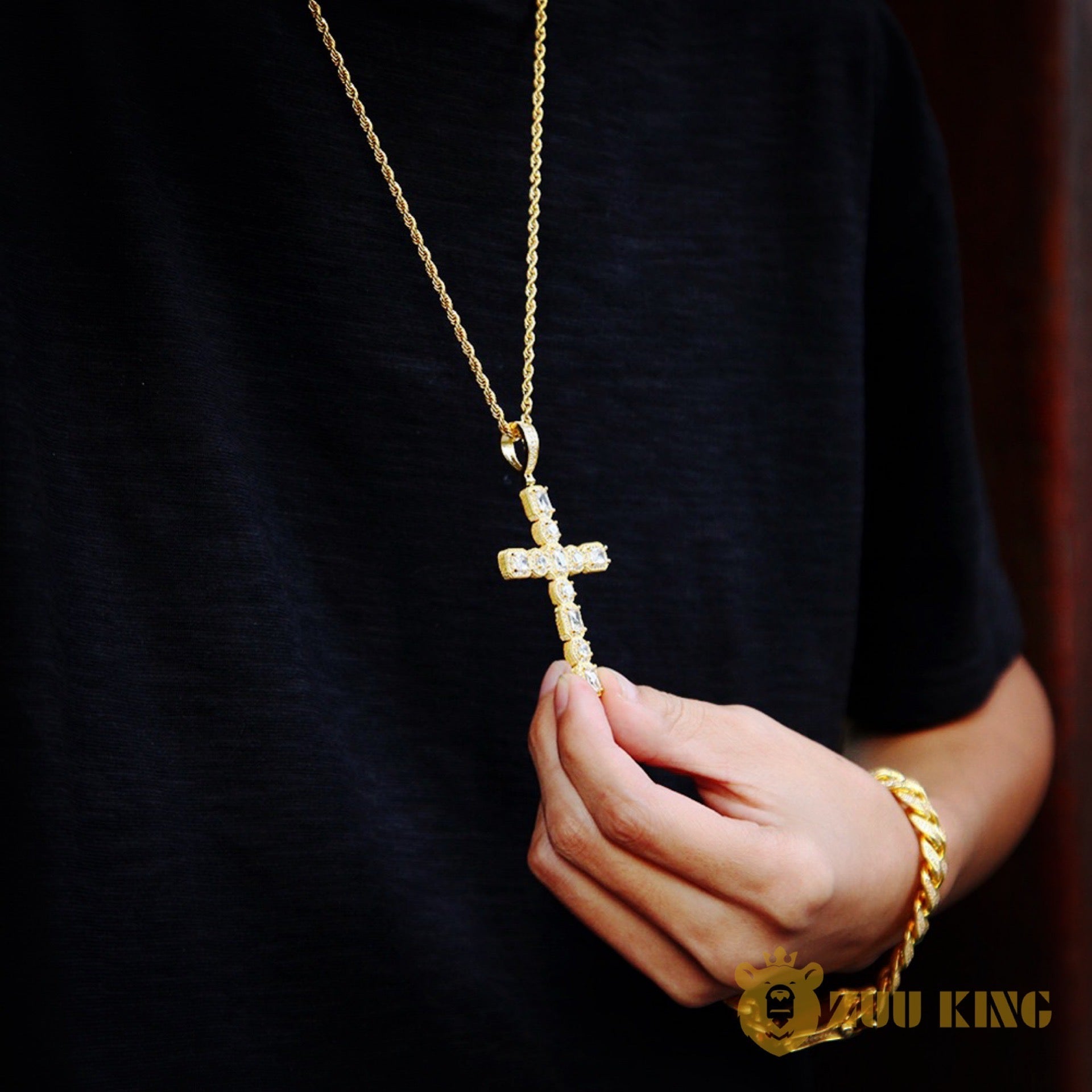 New Iced Aaa Cz Cross Pendant ZUU KING