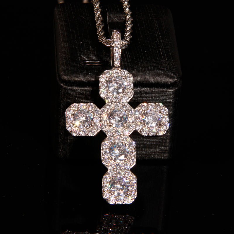 Round Diamond Cross Pendant ZUU KING